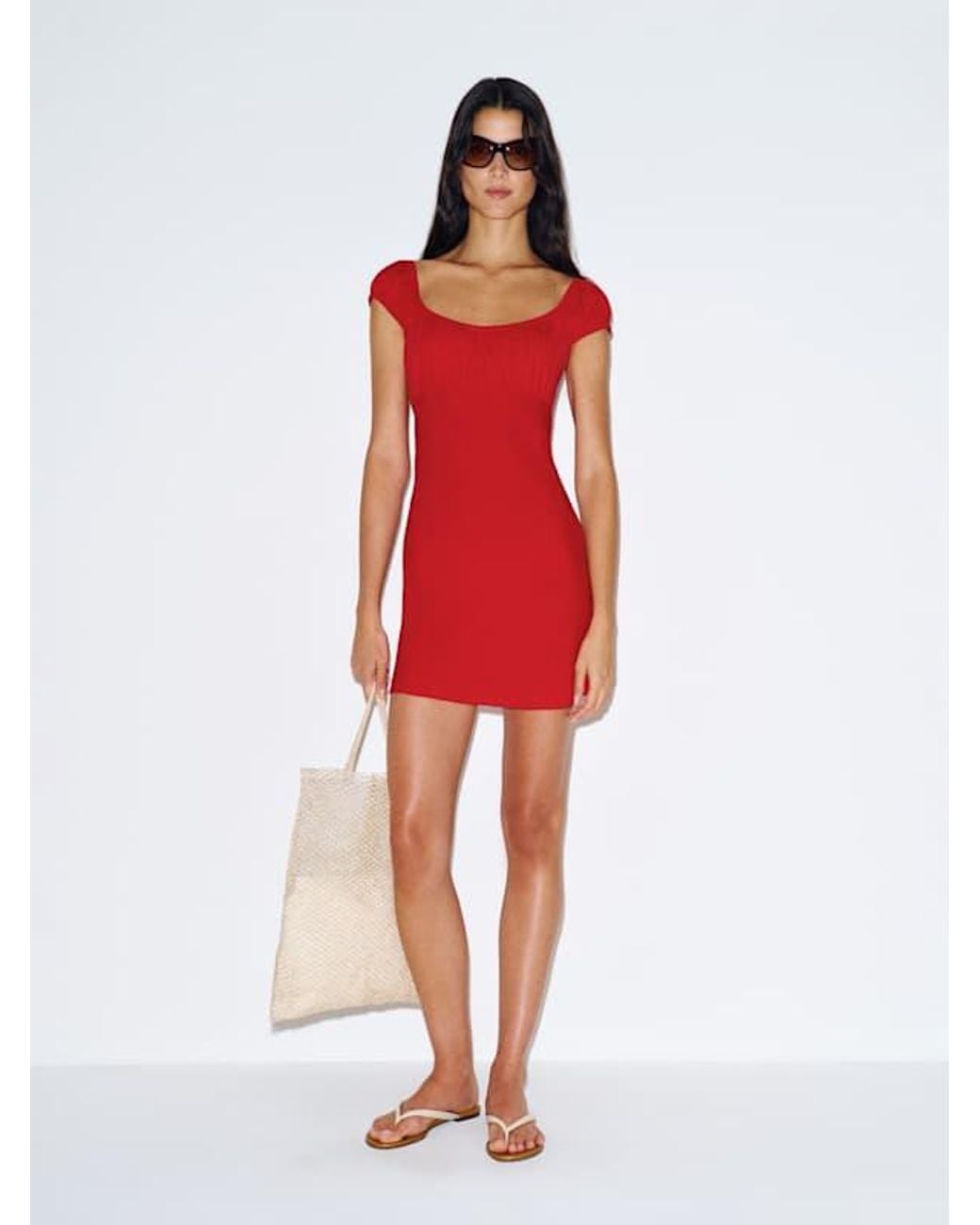 Reformation Red Lucy-Belle Dress