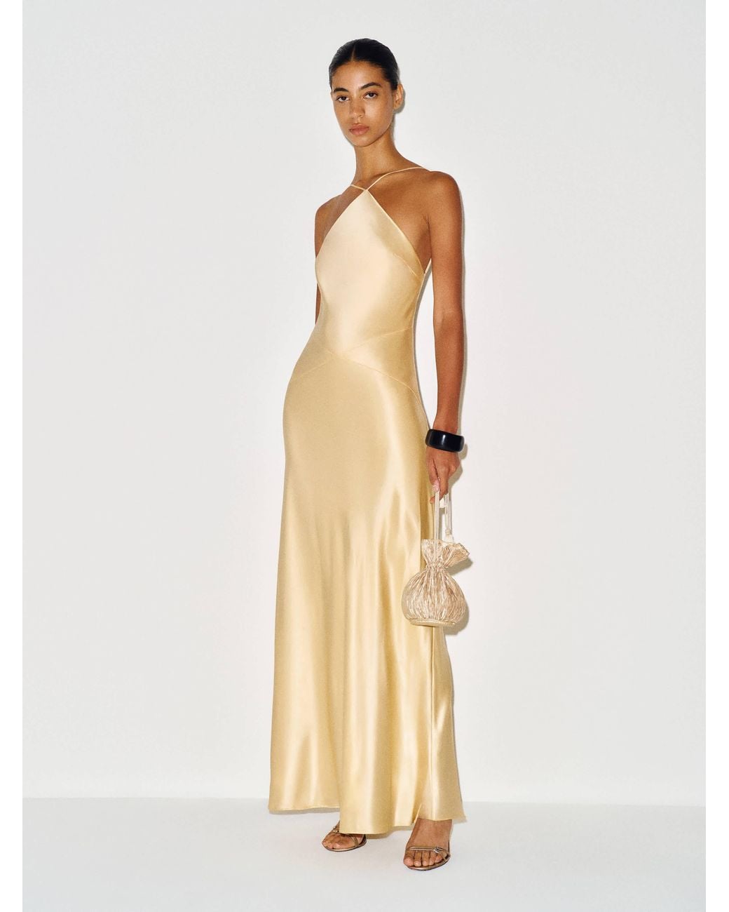 Reformation Natural Emilee Silk Dress