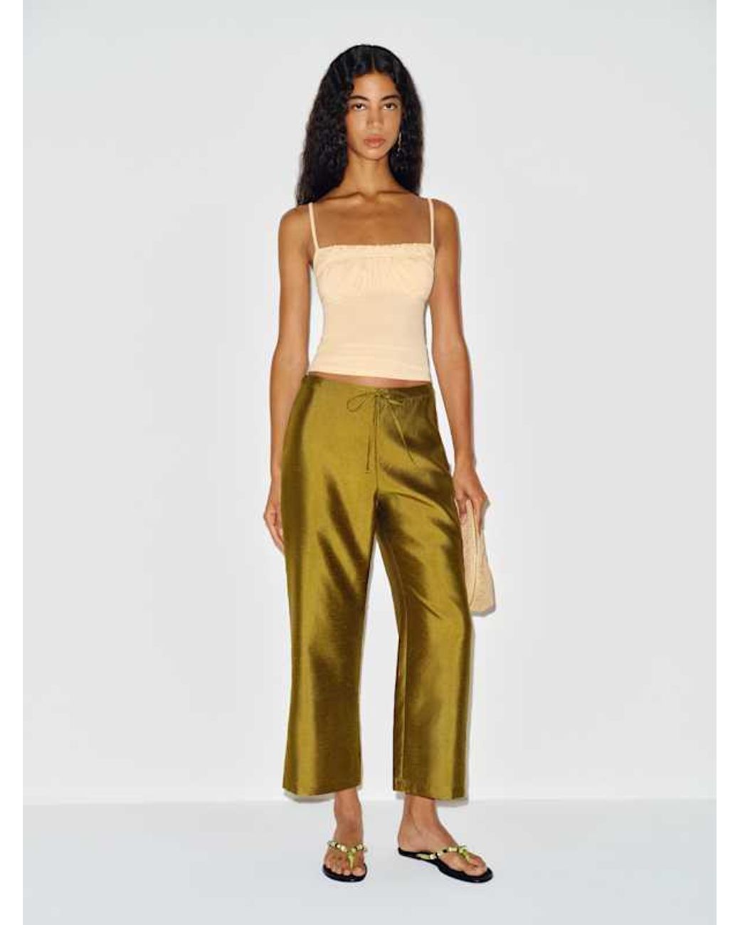 Reformation Metallic Neela Knit Top