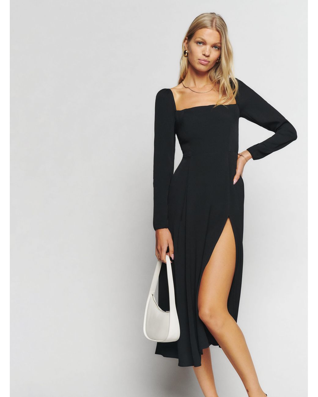Reformation Sigmund Dress in Black | Lyst