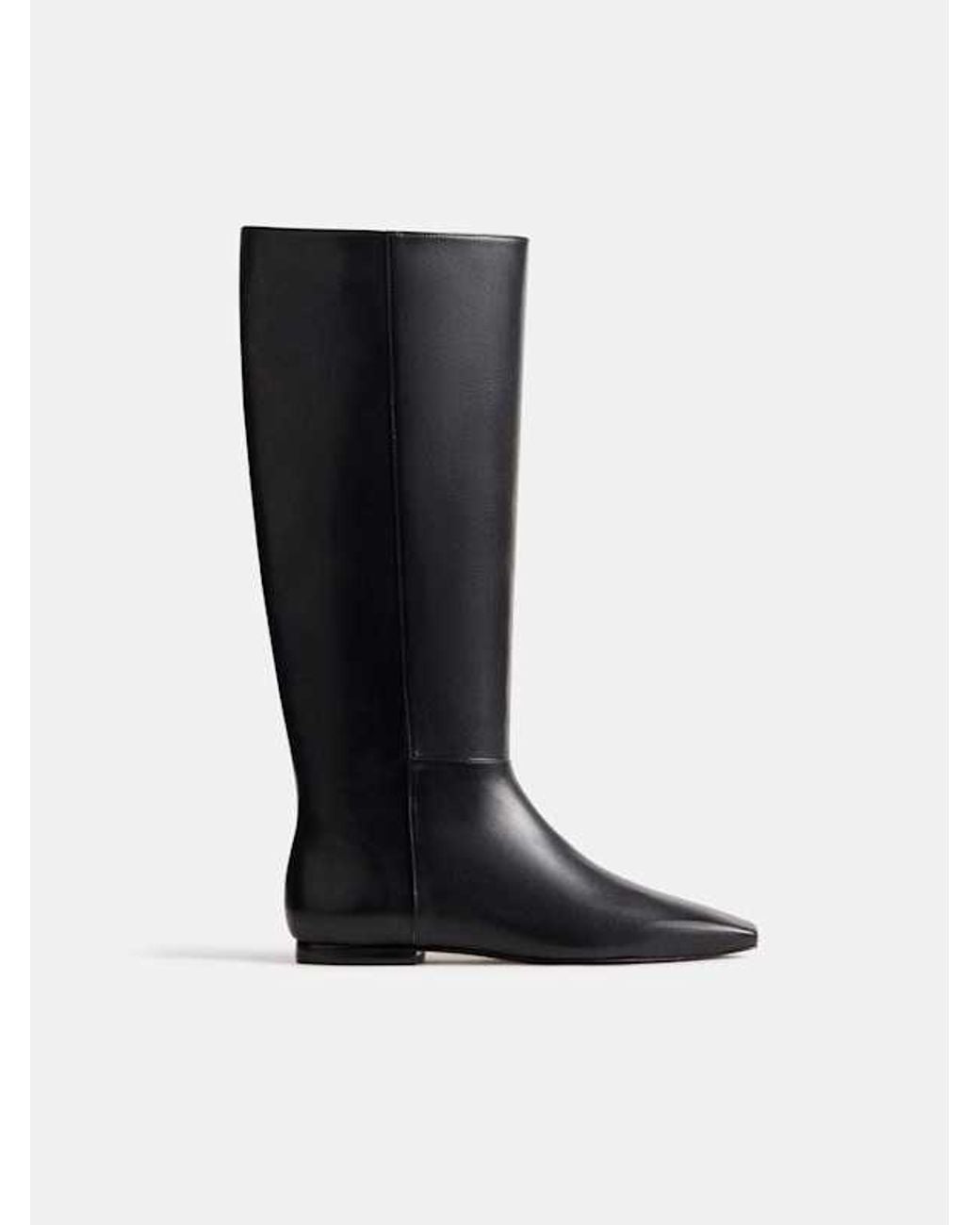 Reformation Blue Remy Flat Knee Boot Leather 5