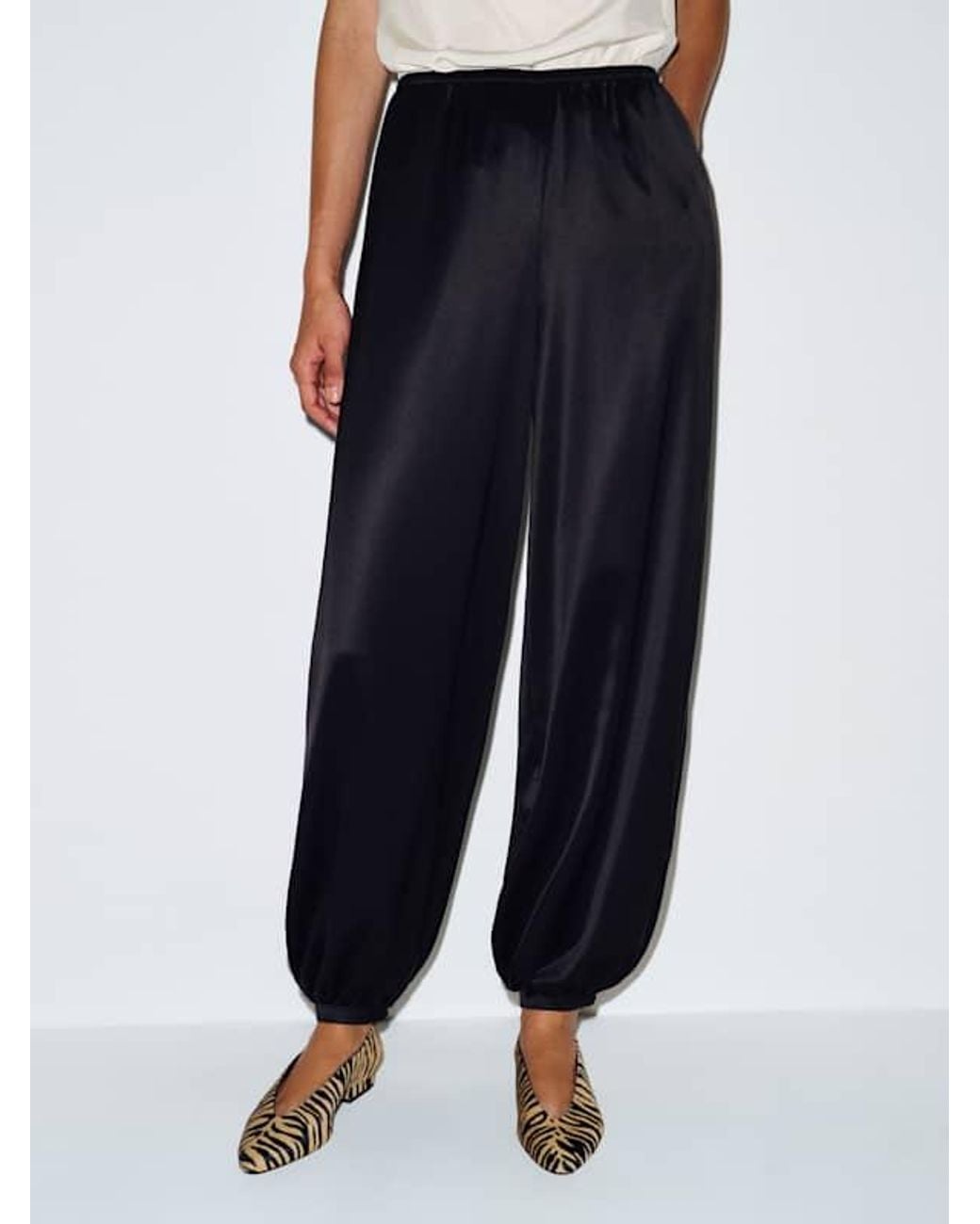 Reformation Blue Aven Satin Pant
