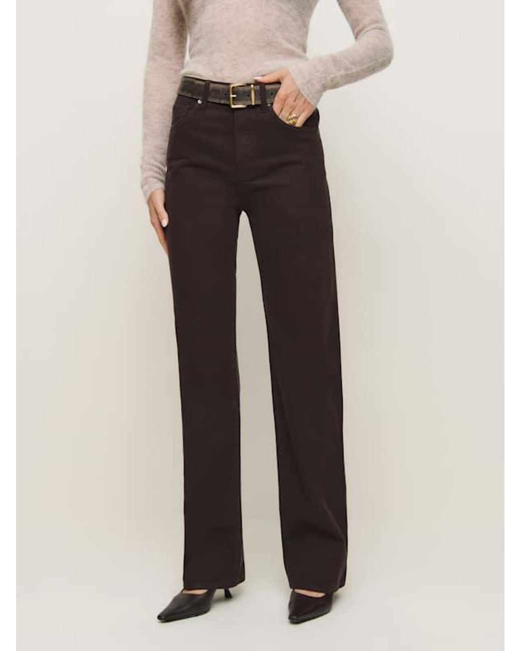 Reformation Multicolor Val 90S Mid Rise Straight Jeans Denim