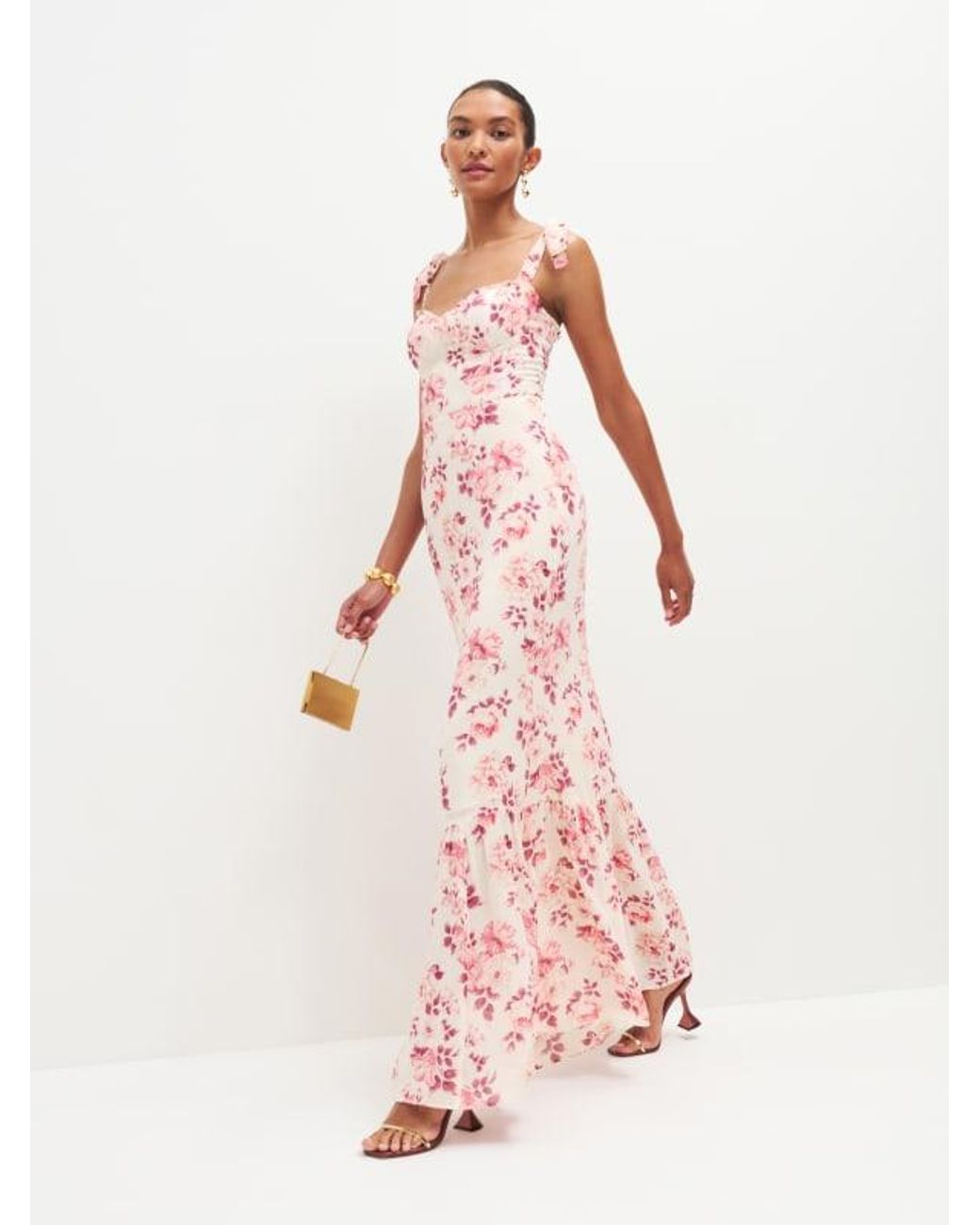 Reformation Jasen Dress in Pink | Lyst Reformation Jasen Dress in Pink | Lyst