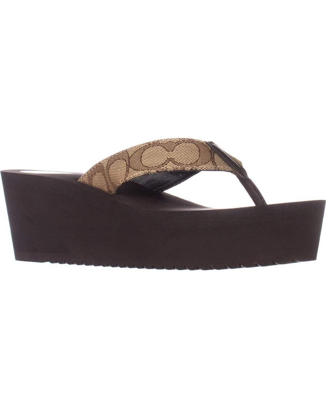 COACH Jen Slip on Wedge Flip Flop Sandals Lyst