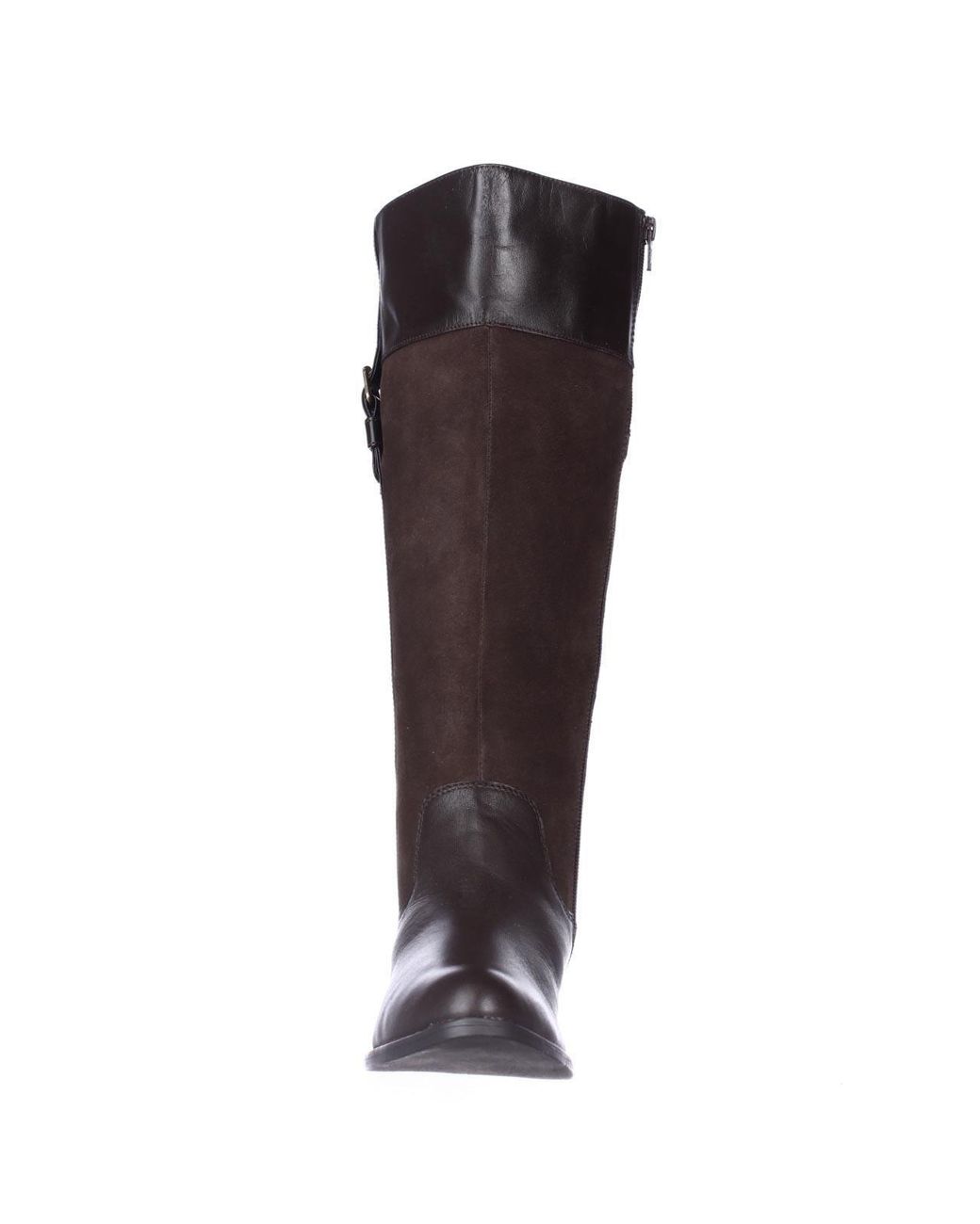 Easy Spirit Suede Dominaw Wide Calf Comfort Riding Boots In Brown