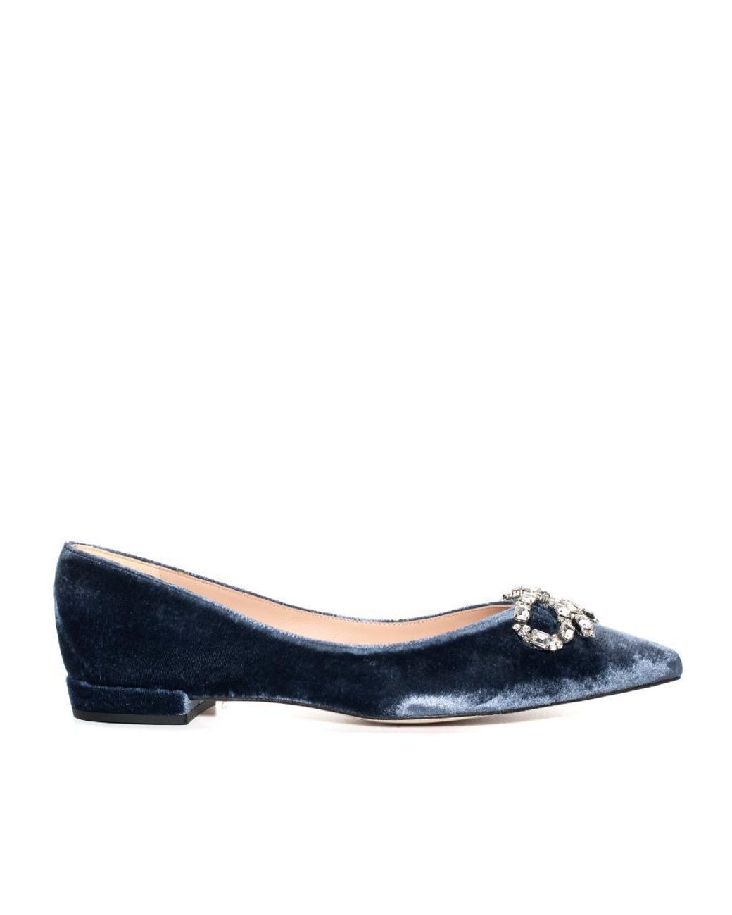 lk bennett blue velvet shoes