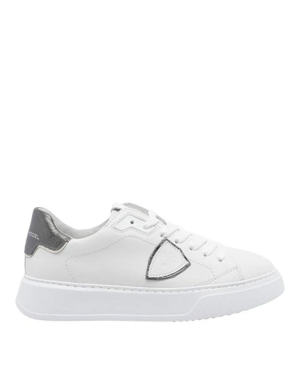 Sneakers Basse Temple Low di Philippe Model in White