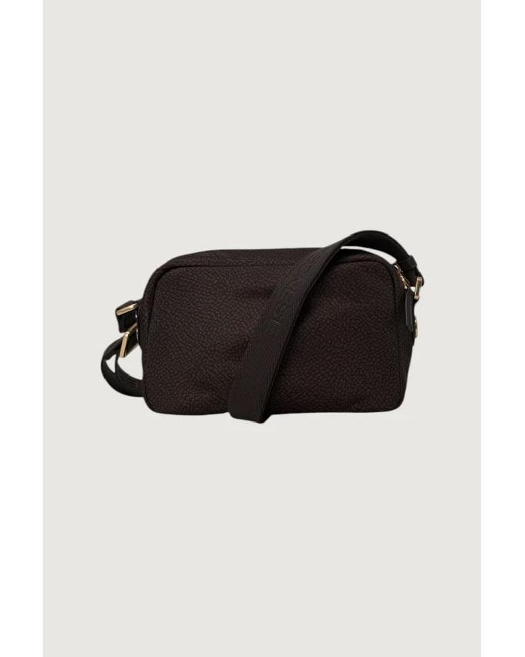 Borsa Camera A Tracolla Marrone Scuro di Borbonese in Black