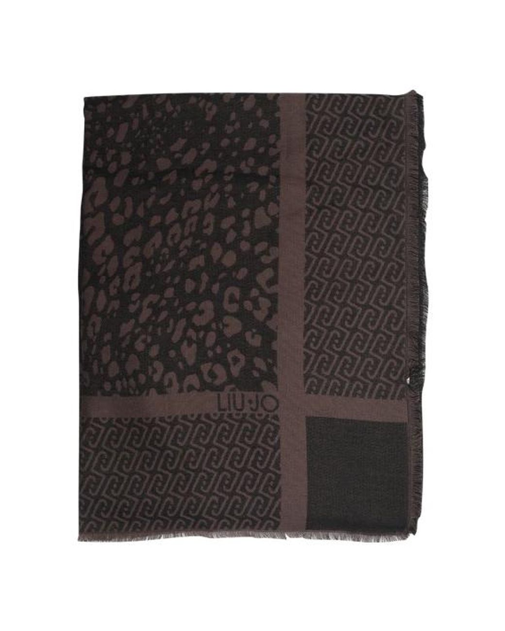 Stola Nera Jacquard Animalier di Liu Jo in Black