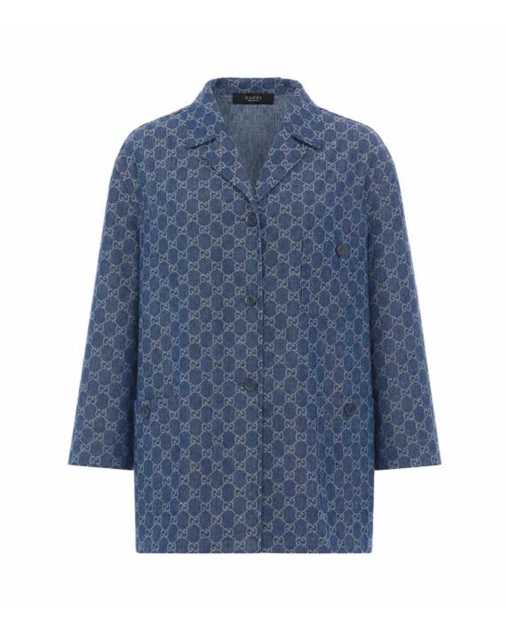 Giacca Jacquard Blu di Gucci in Blue