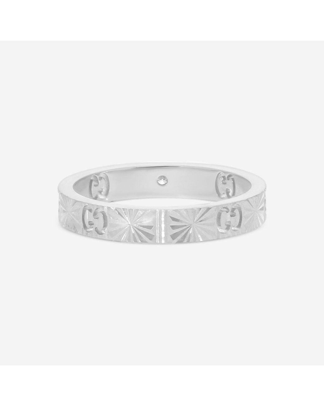 Gucci White Icon 18K Diamond Ring Ybc727892003019