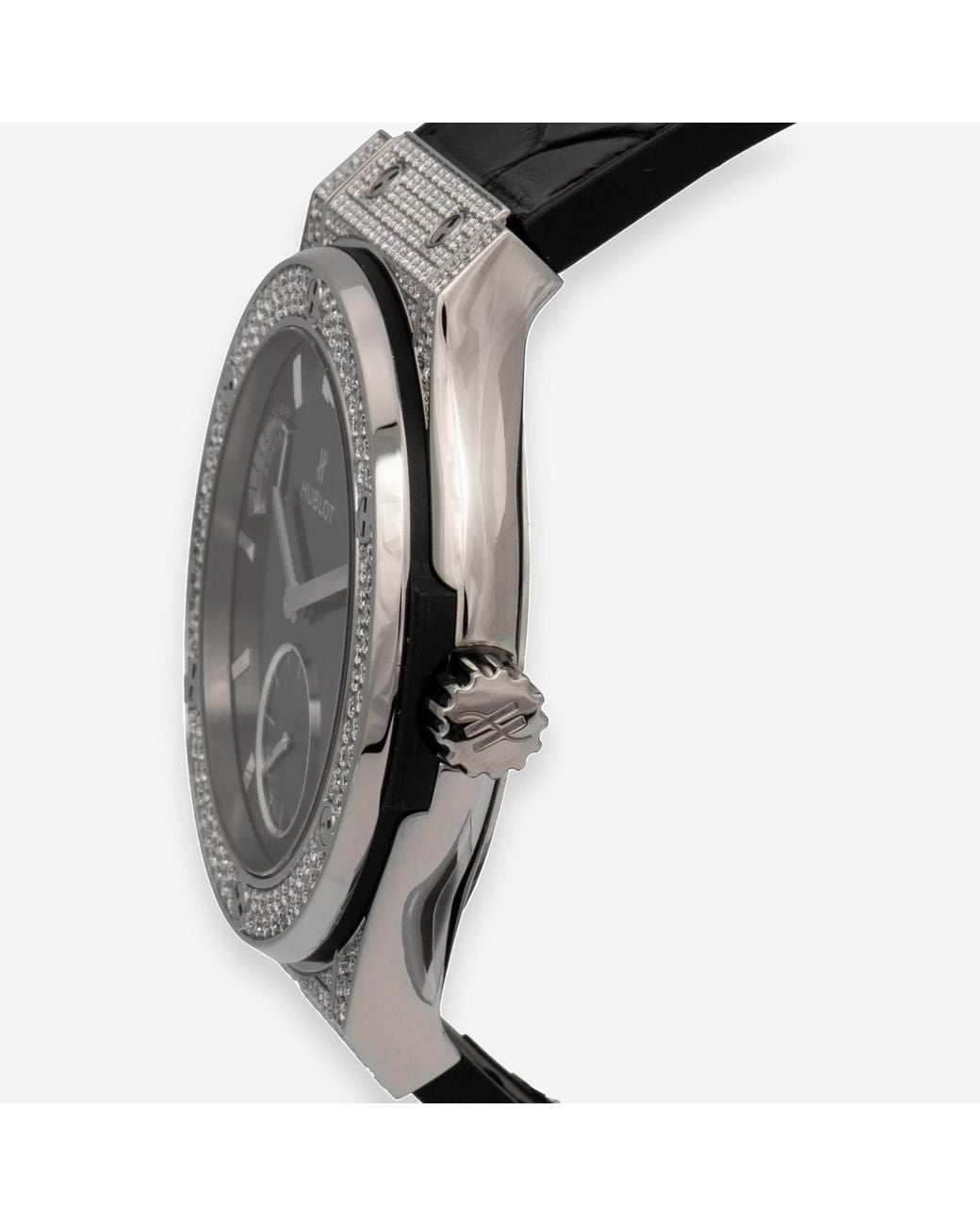 Hublot Classic Fusion Titanium Power Reserve Diamond Manual Wind Watch ...