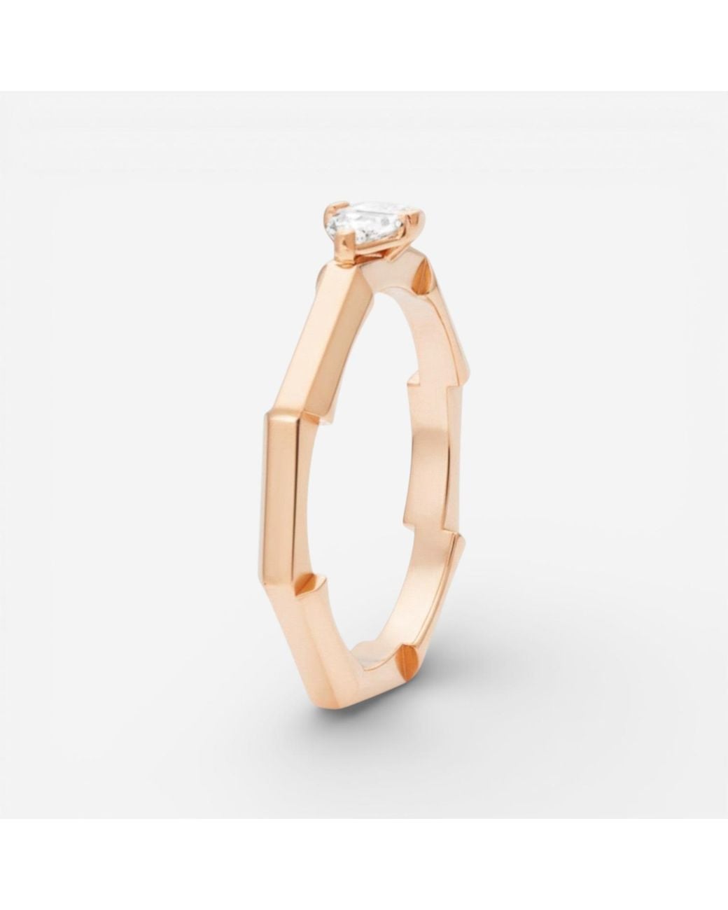 Gucci Pink Link To Love 18K Diamond Ring Ybc7449710010