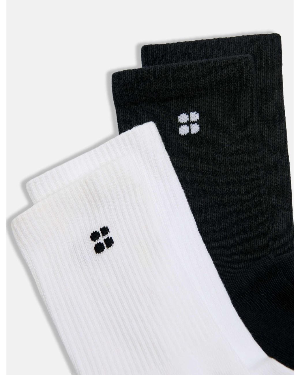 Sweaty Betty Black Women's Pilates Crew Gripper Sock 2 Pack