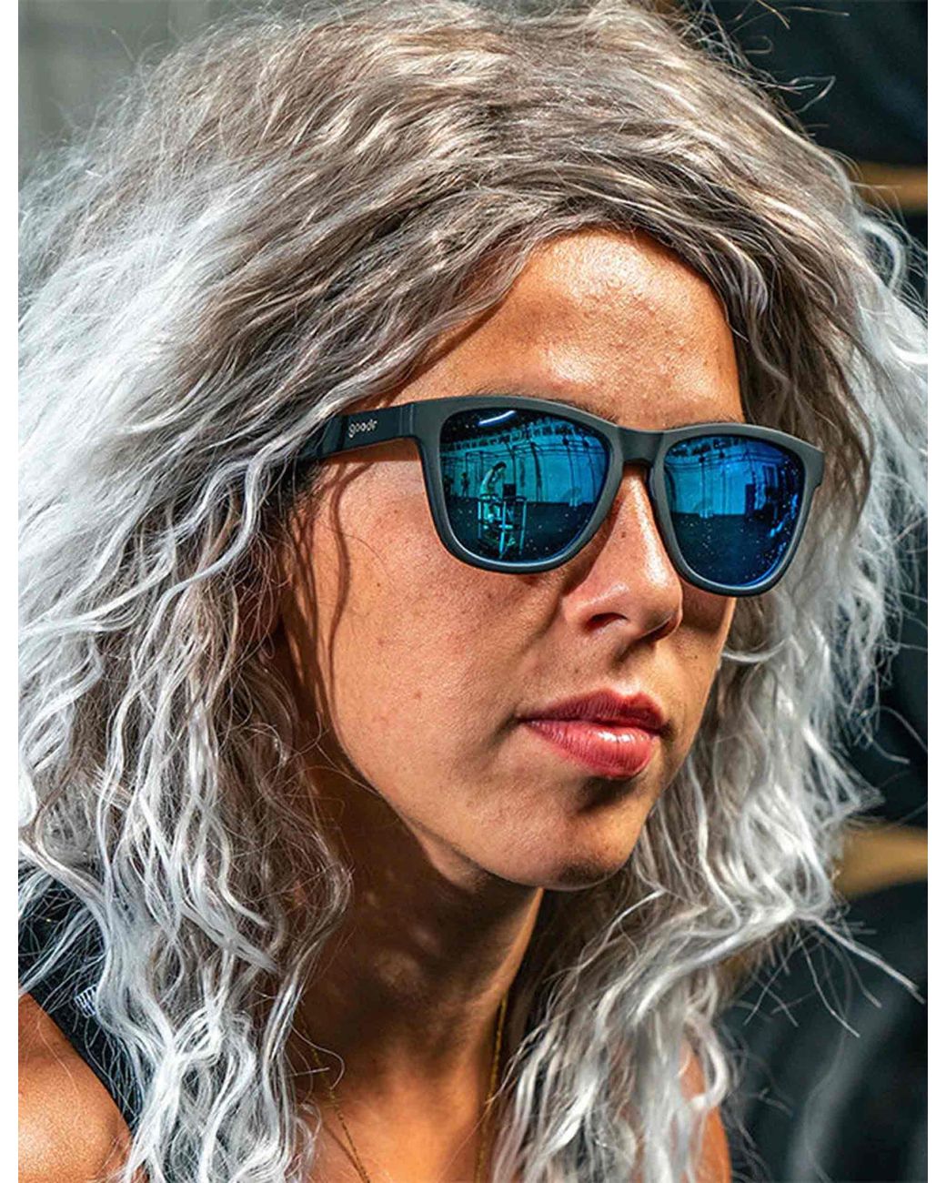 Goodr Blue Sunglasses Women's Mick And Keith's Midnight Ramble