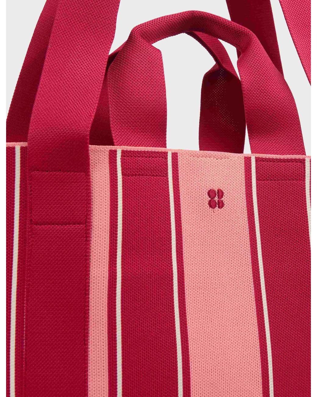 Sweaty Betty Red Women's Knitted Stripe Bag