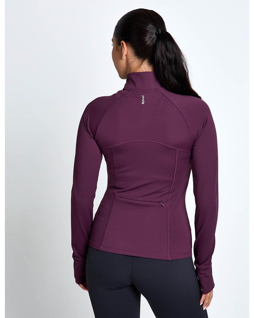 Lilybod Purple Women's Zuri Contoured Zip Thru Top