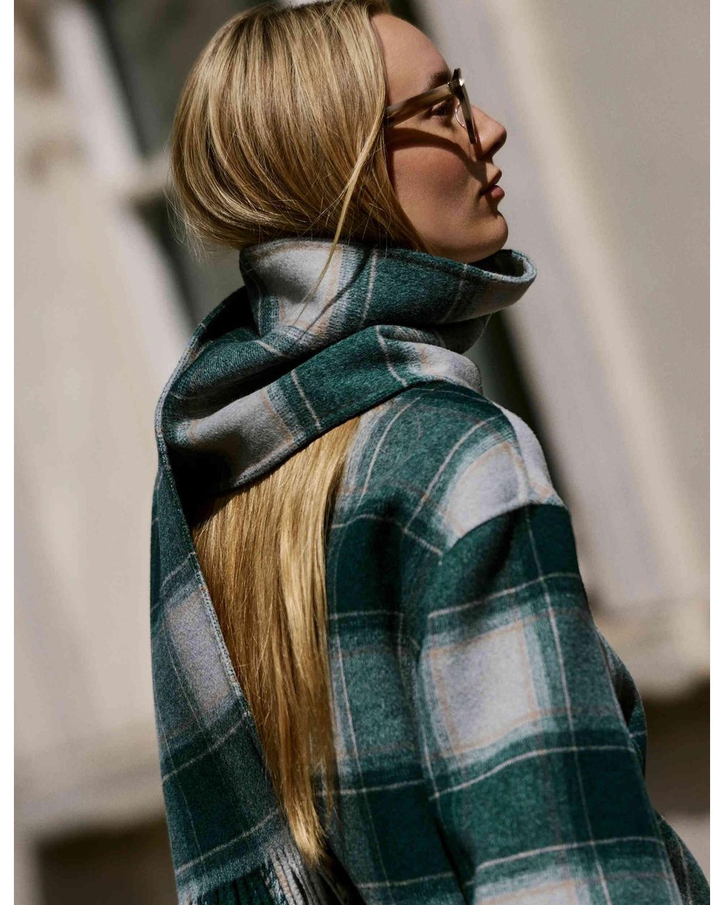 Varley Green Women's Alderton Check Scarf Coat