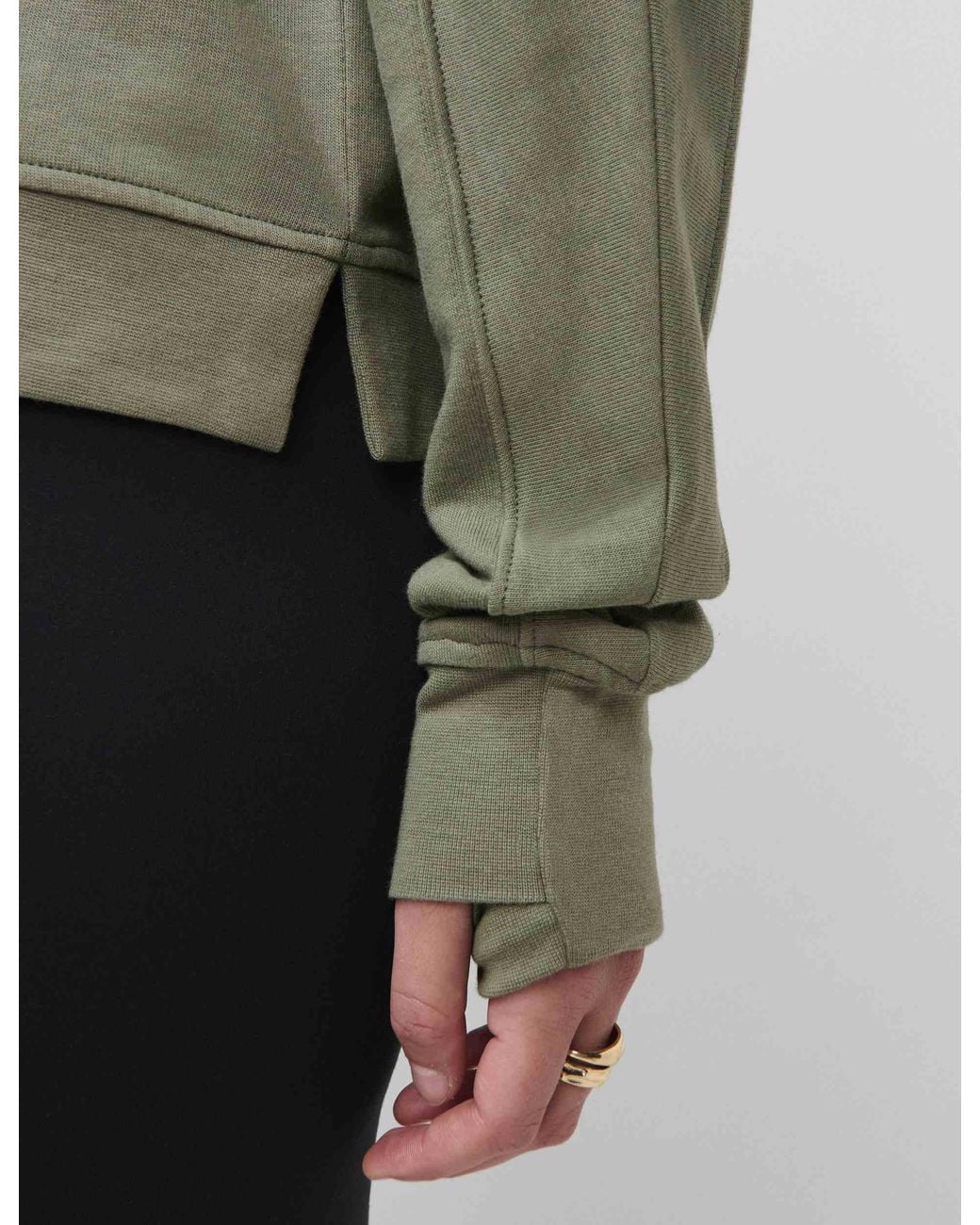 Sweaty Betty Green Women's After Class Crop Sweatshirt