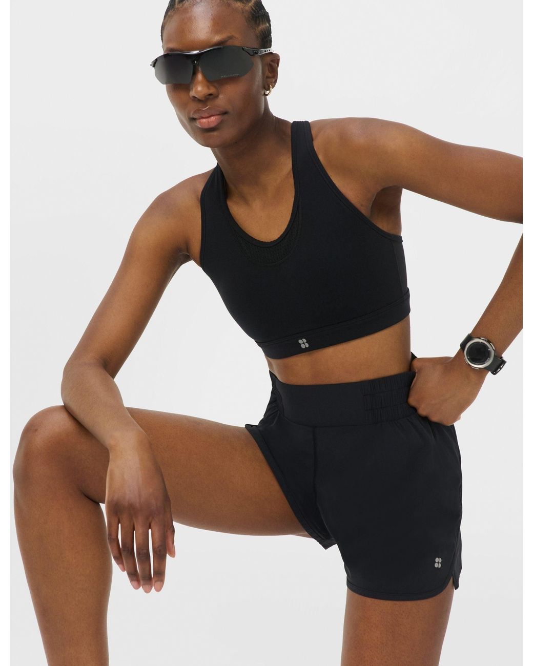 Sweaty Betty Black Women's Running Shell Shorts