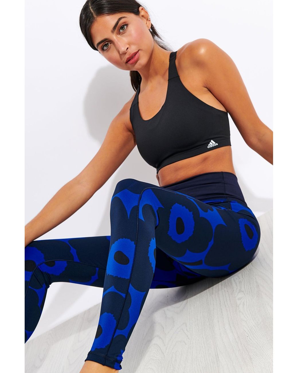 adidas Marimekko Believe This Long Leggings in Blue | Lyst
