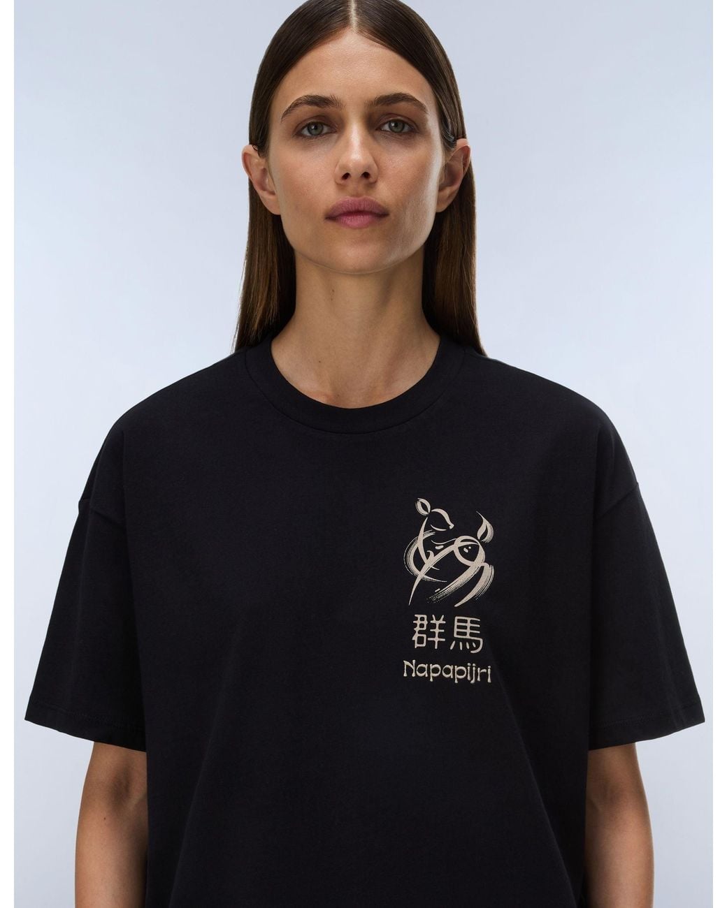 Napapijri Black Women's Aral Short Sleeve T-shirt