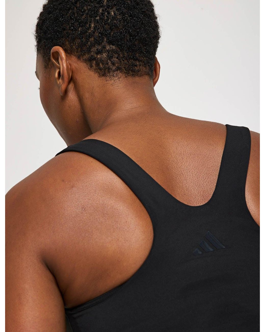 Adidas Black Women's All Me Medium Support Sports Bra Tank Top