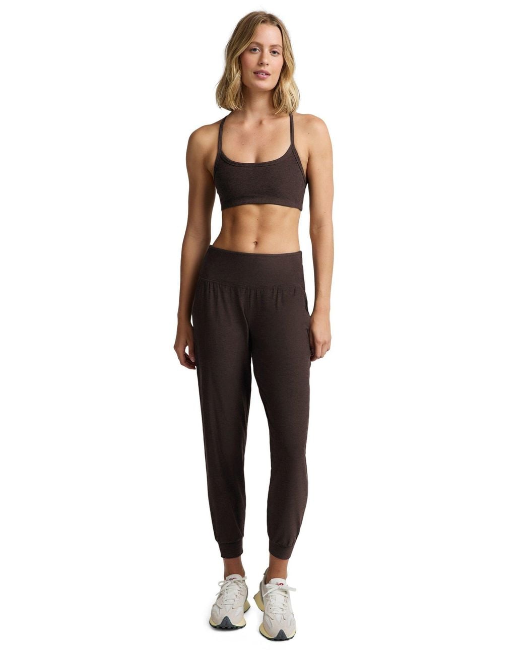 Beyond Yoga Black Women's Midweight Spacedye Midi jogger