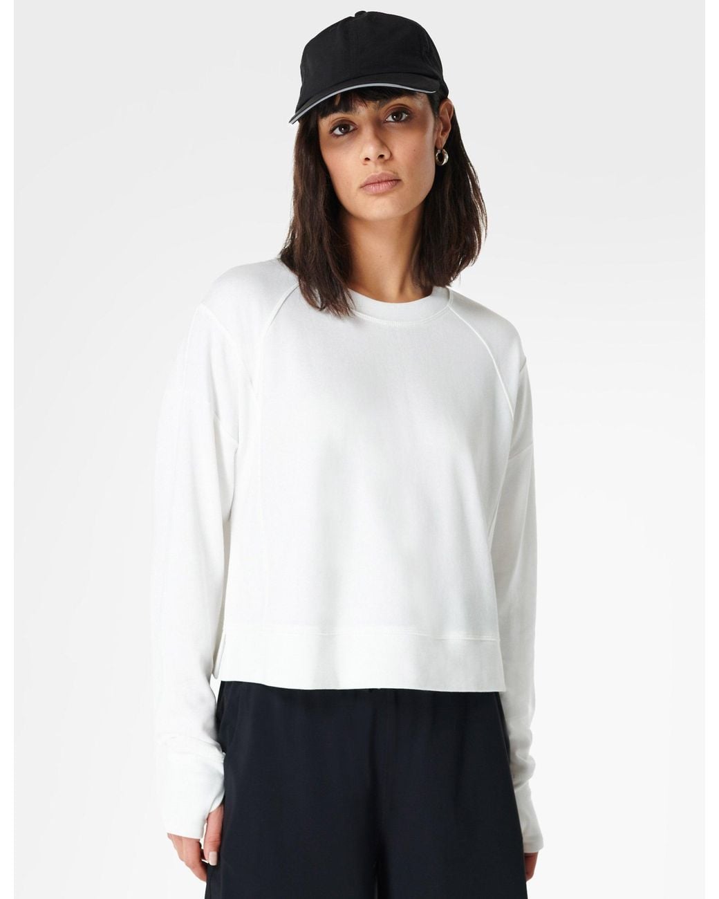 Sweaty Betty White Women's After Class Crop Sweatshirt