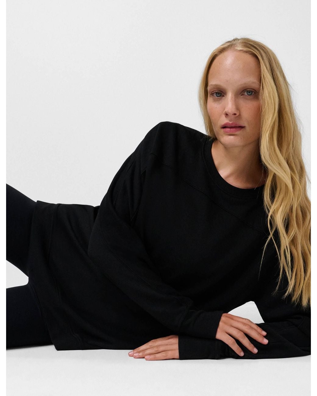 Sweaty Betty Black Women's After Class Yoke Longline Sweatshirt