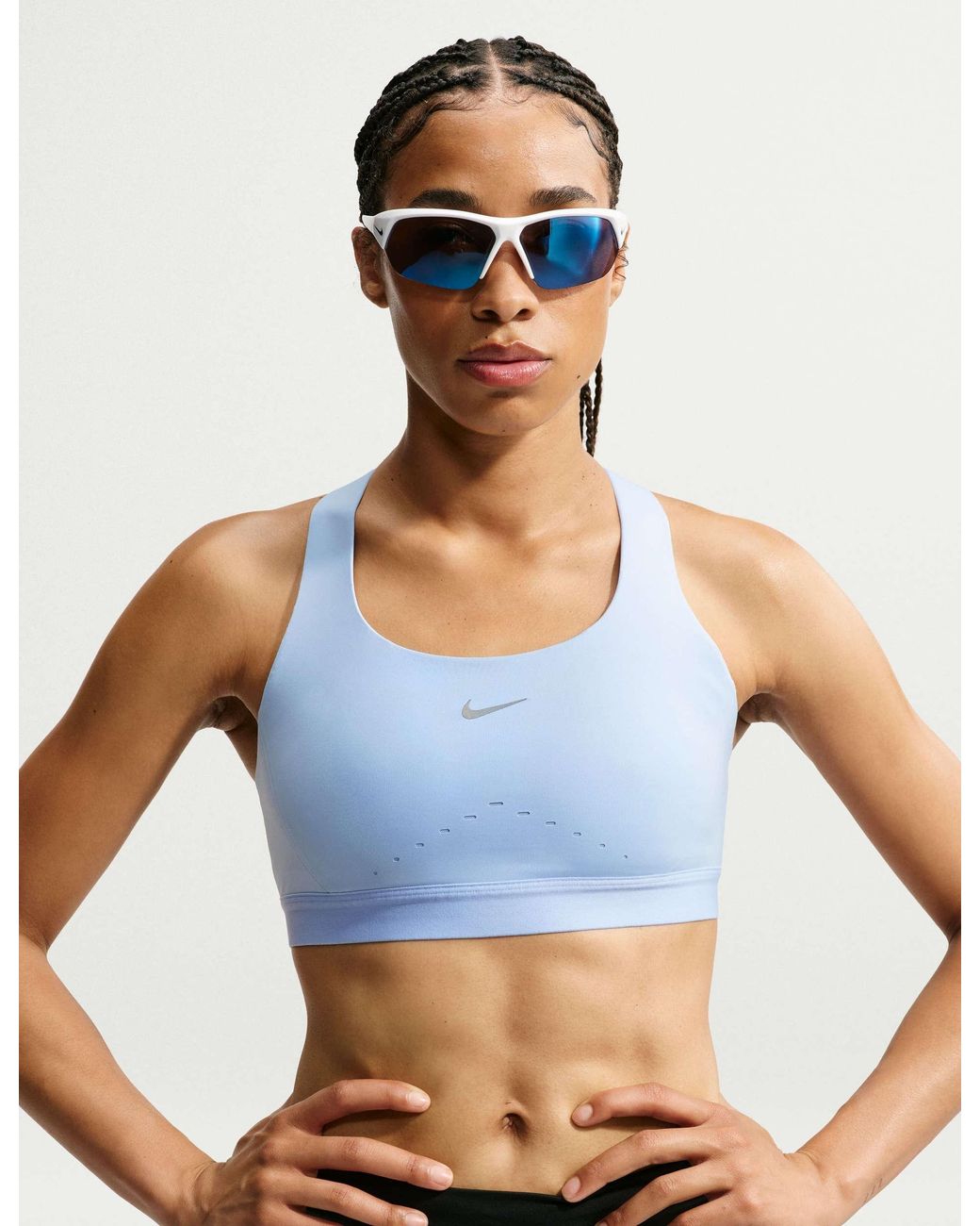 Nike Blue Women's Swift High-support Lightly Lined Sports Bra