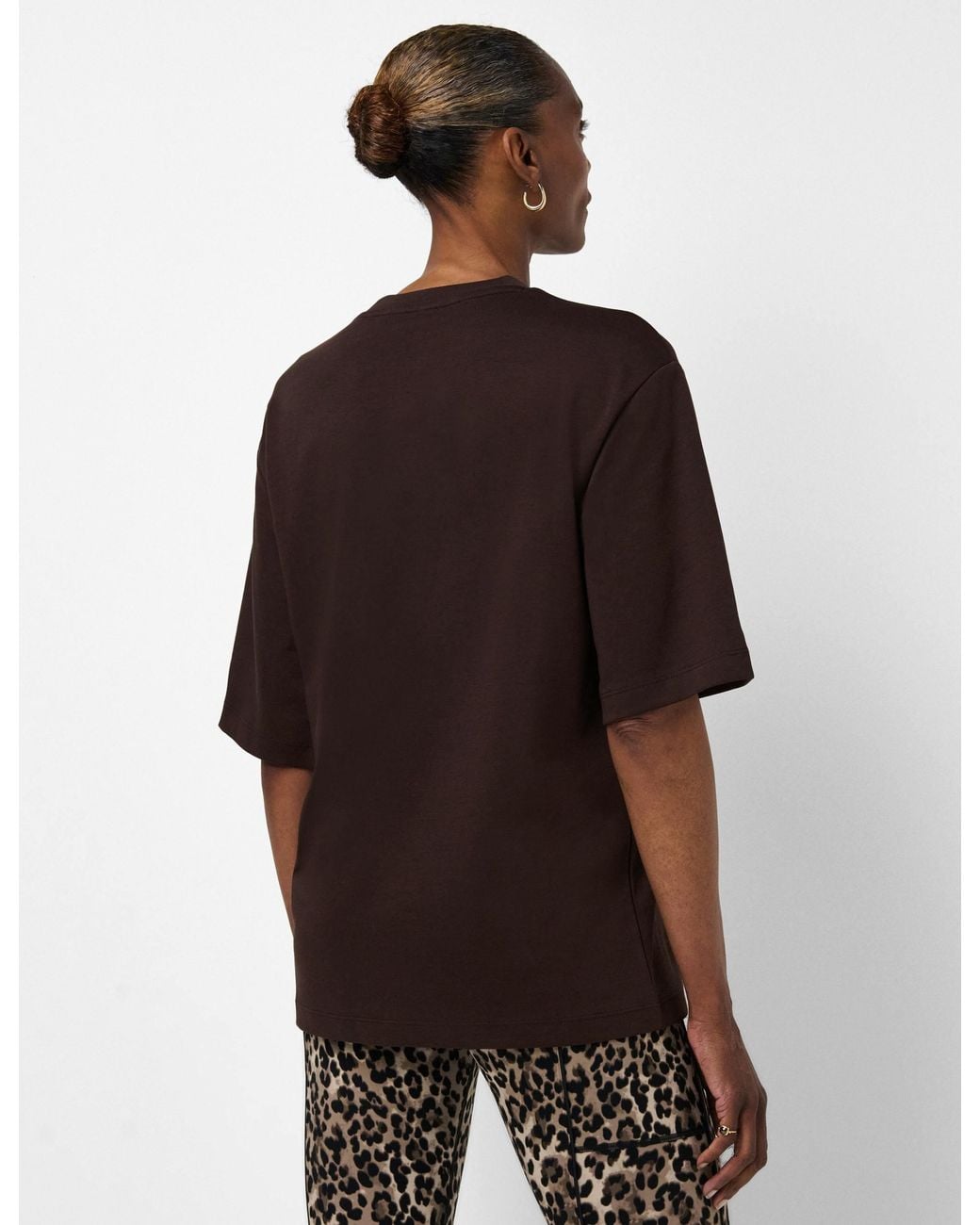 Sweaty Betty Brown Women's Elevated Cotton Longline T-shirt