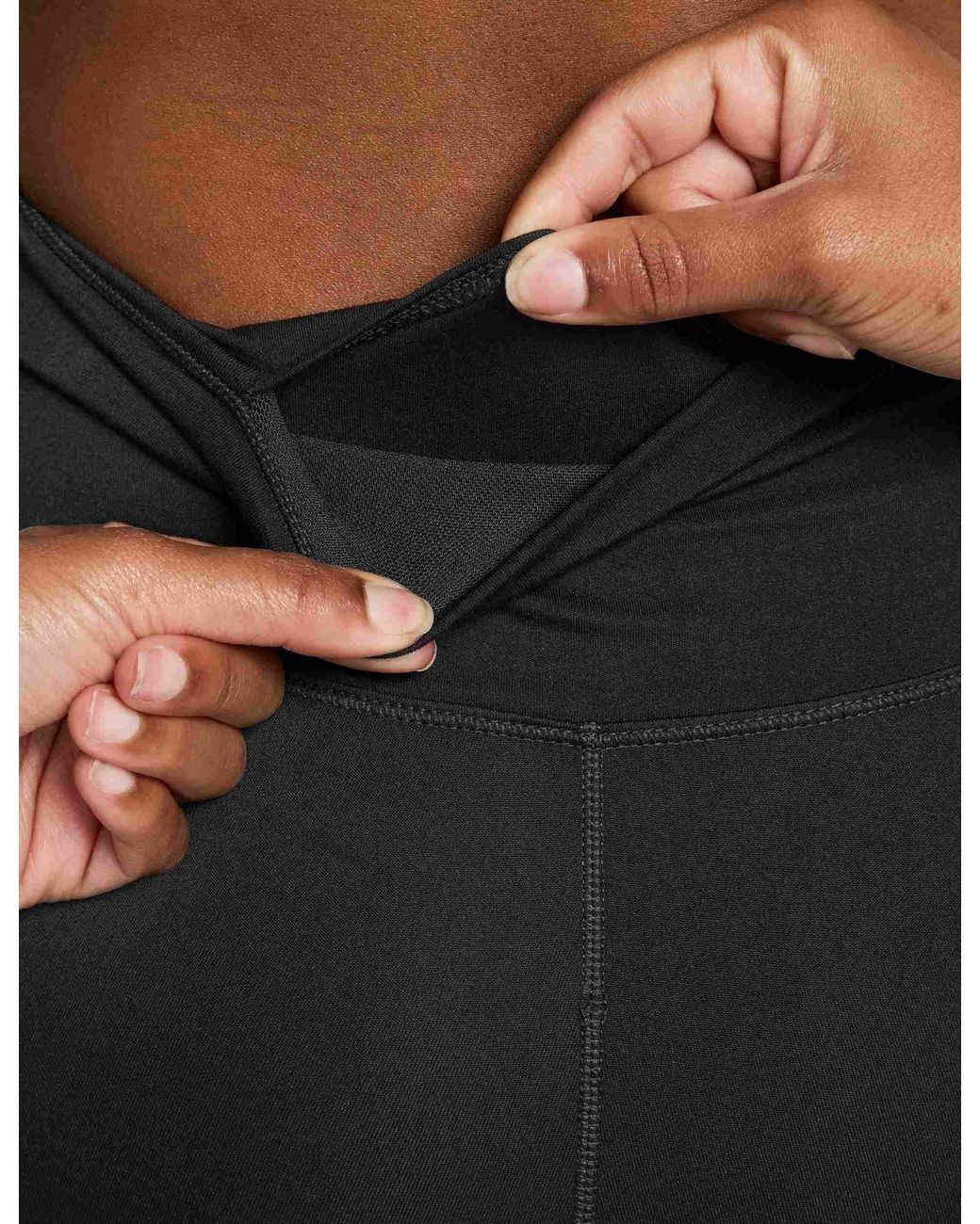 Nike Black Women's One Seamless Front High Waisted leggings