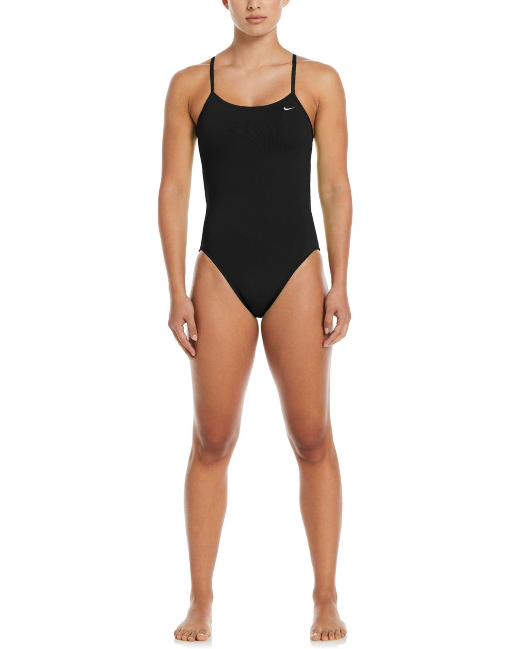 Nike Black Women's Hydrastrong Solid Cutout One-piece