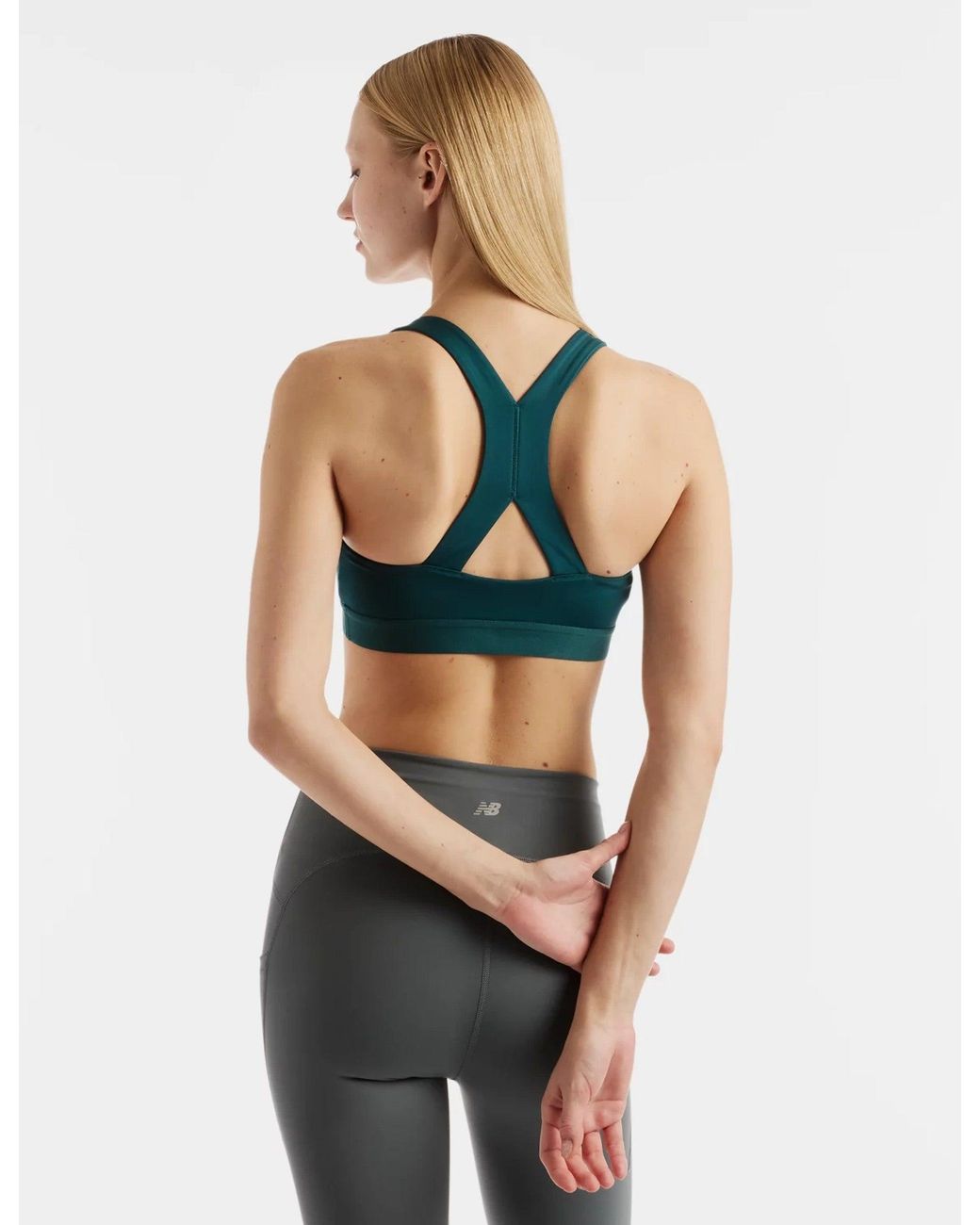 New Balance Green Women's Nb Essential Train Sports Bra