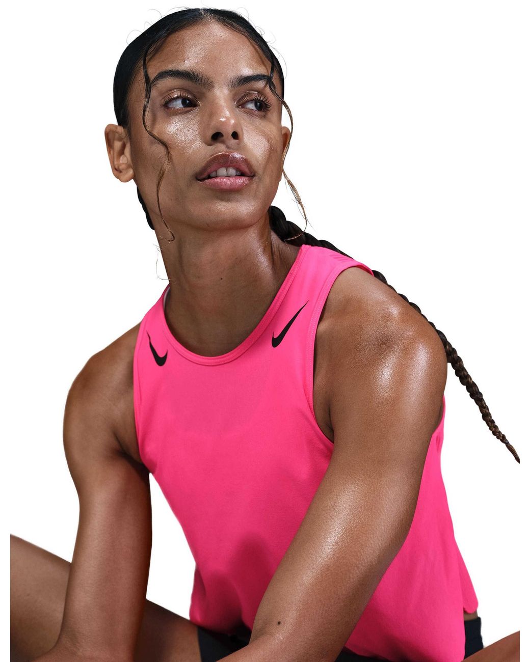 Nike Pink Women's Aeroswift Dri-fit Adv Running Tank Top