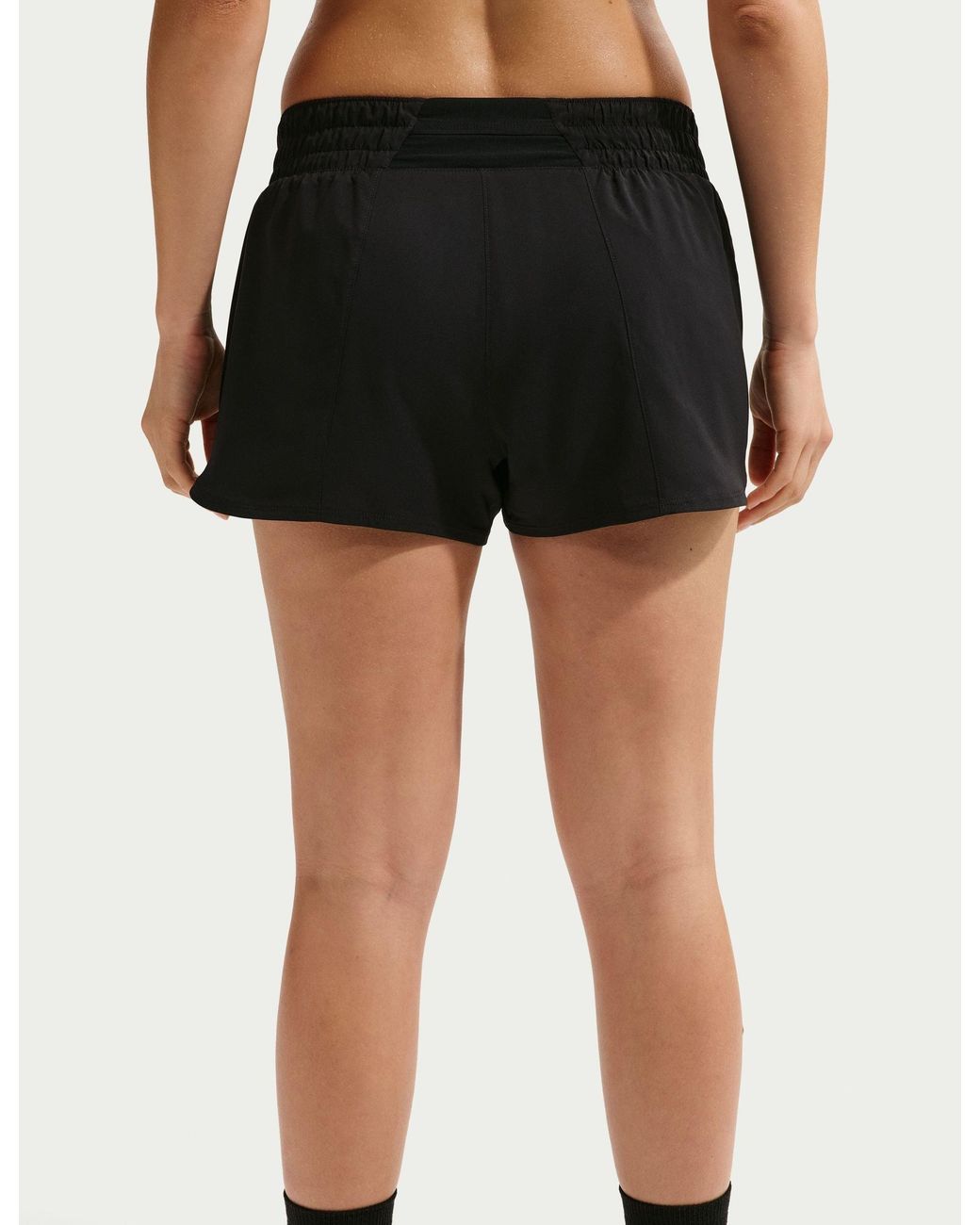 Nike Black One Dri-Fit Mid Rise 3 Inch Brief Lined Shorts