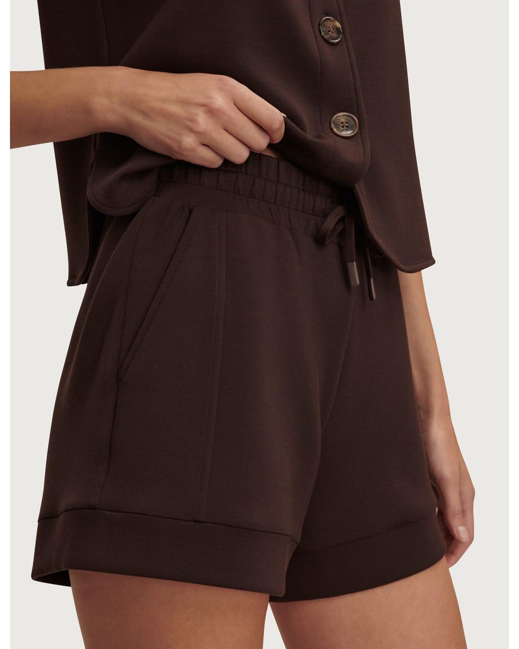 Varley Brown Women's Atrium High Waisted Short 4.5"