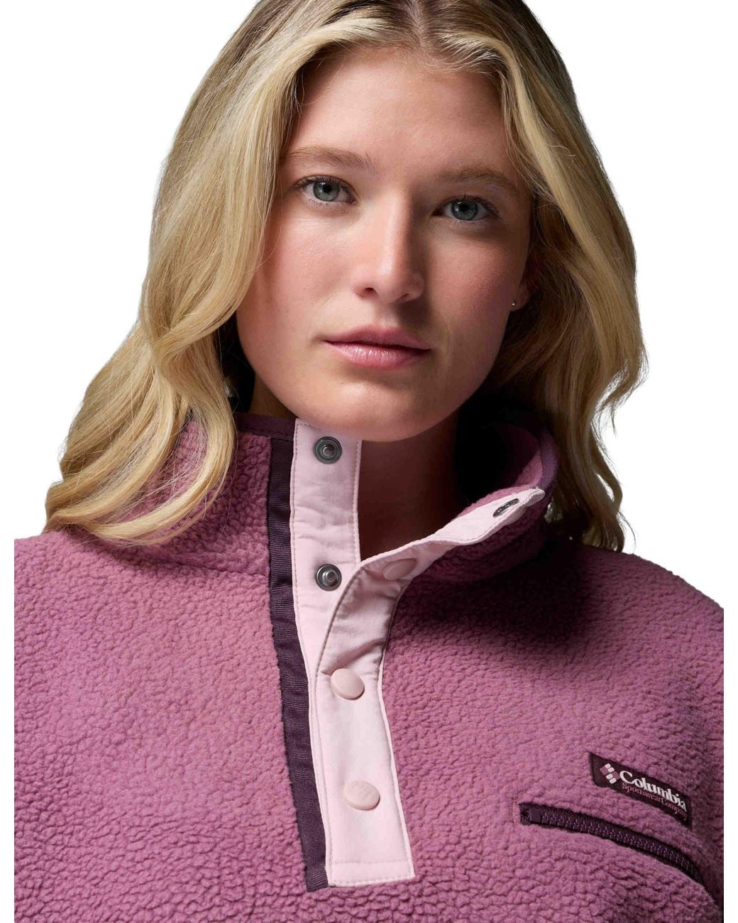 Columbia Purple Women's Helvetia Ii Cropped Sherpa Half Snap Fleece