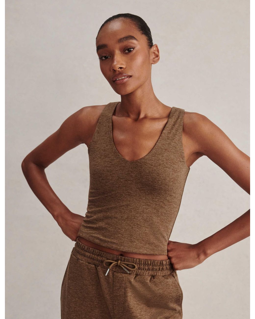 Varley Brown Women's Ruby Cropped Tank