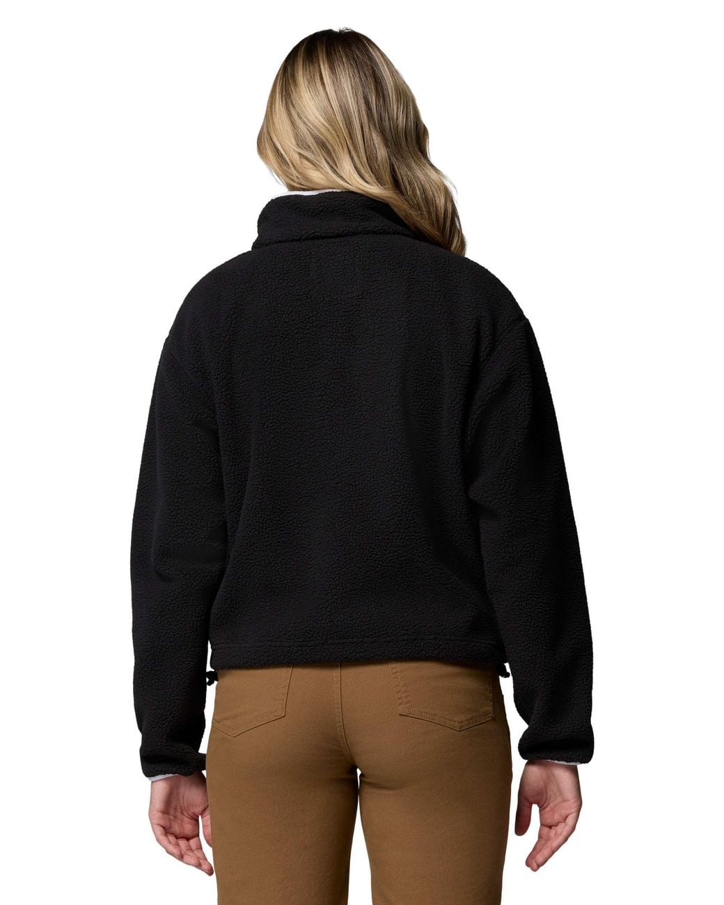Columbia Black Women's Helvetia Ii Cropped Sherpa Half Snap Fleece