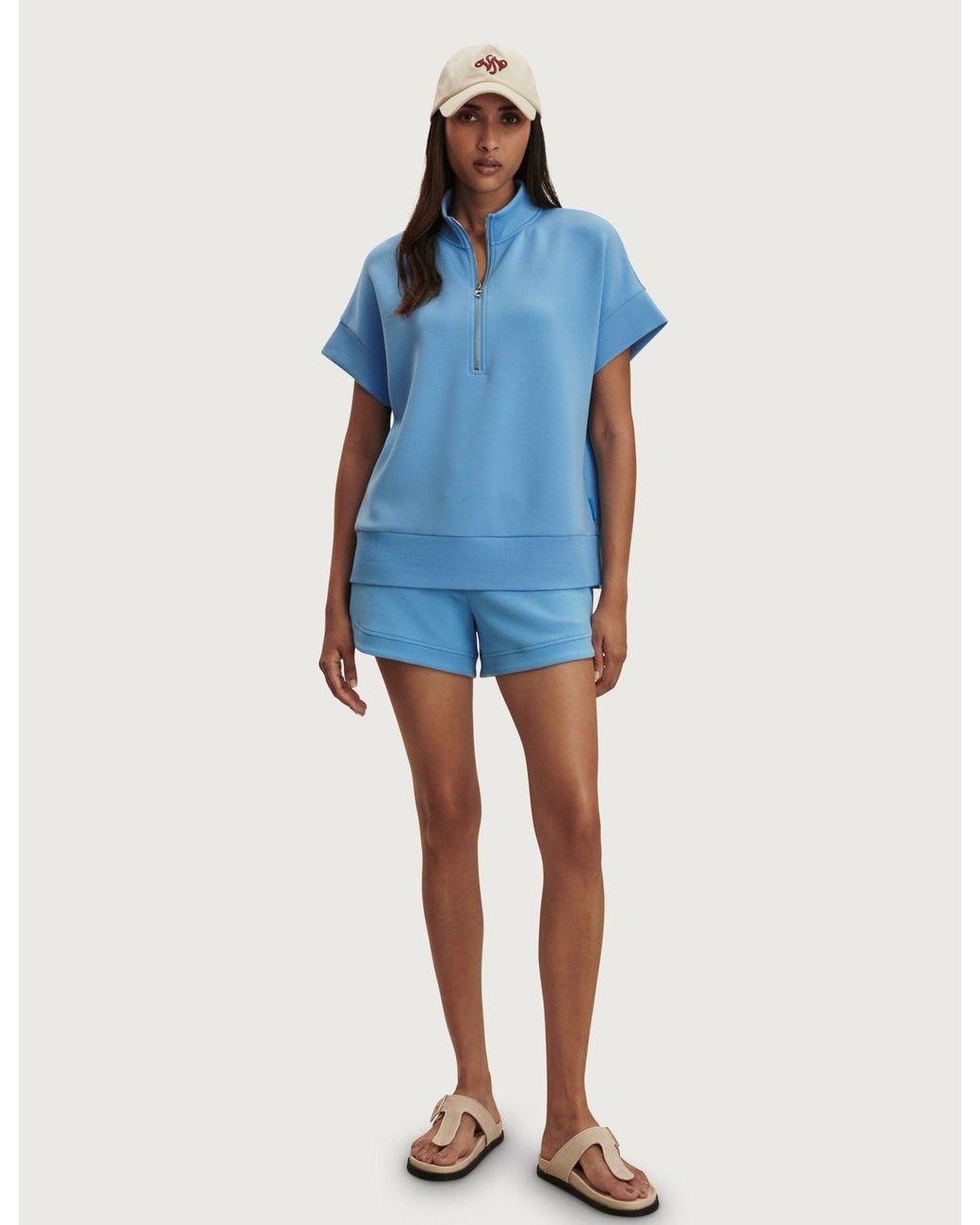 Varley Blue Women's The Ritchie Shorts Set