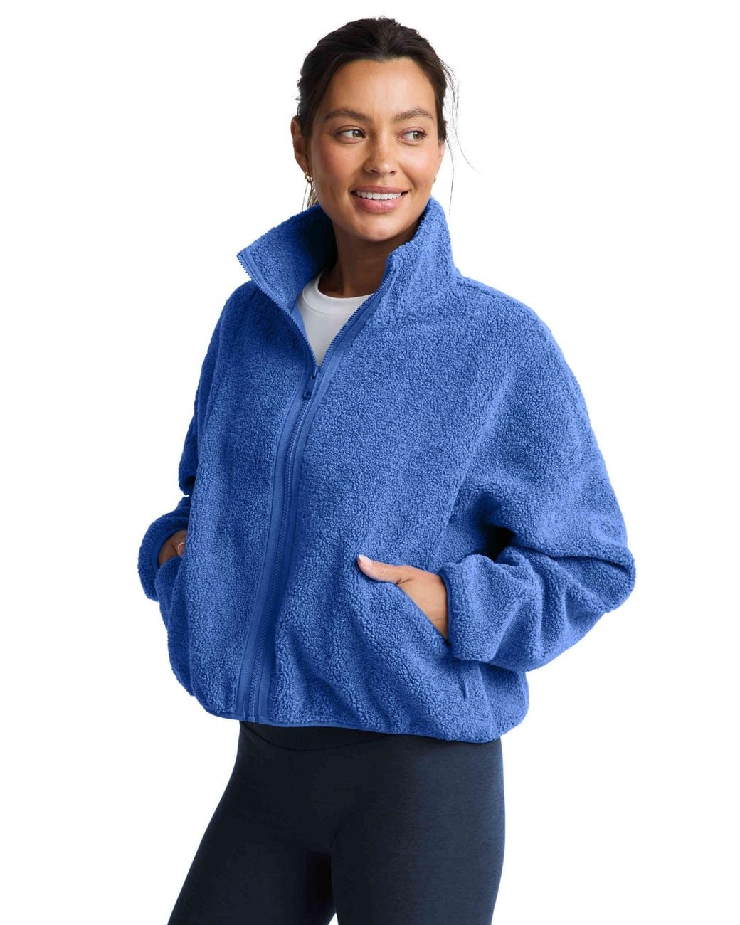Beyond Yoga Blue Women's Unity Zip Jacket