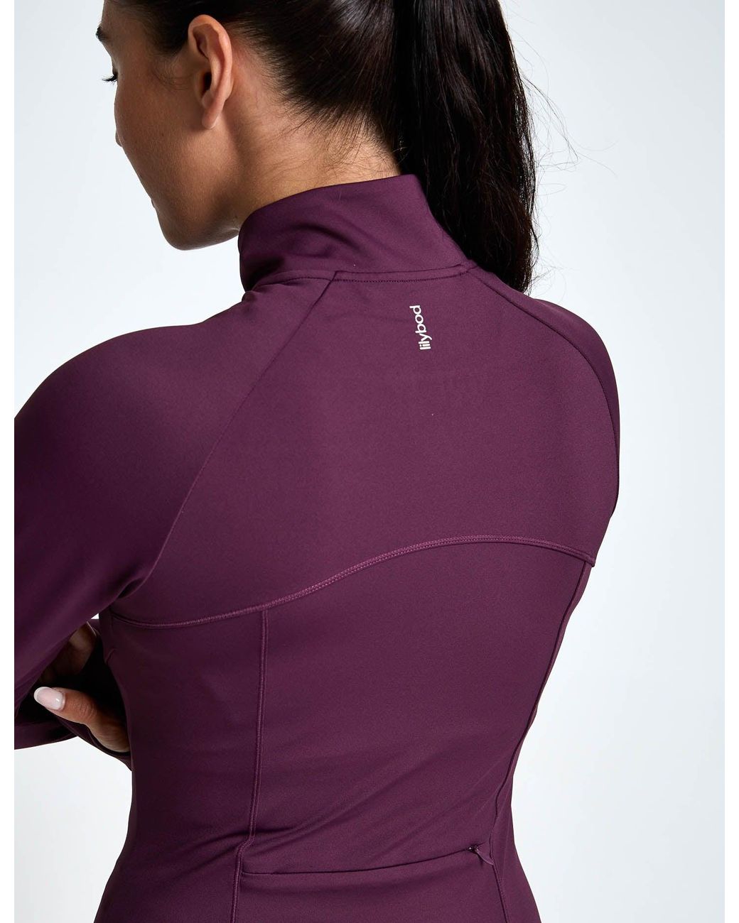 Lilybod Purple Women's Zuri Contoured Zip Thru Top