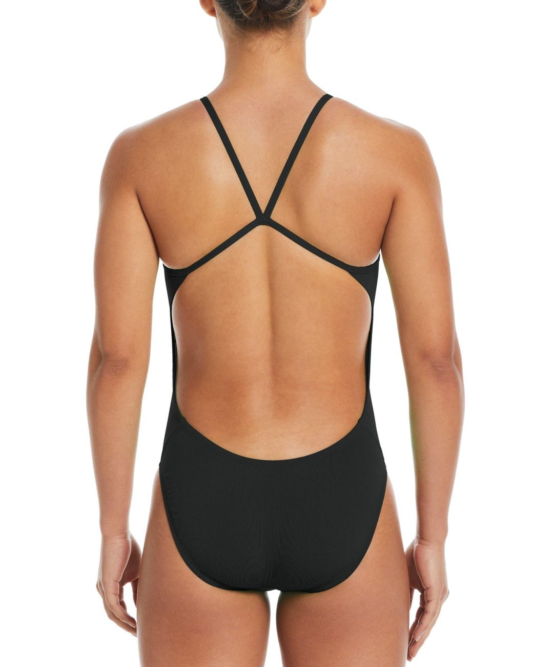 Nike Black Women's Hydrastrong Solid Cutout One-piece