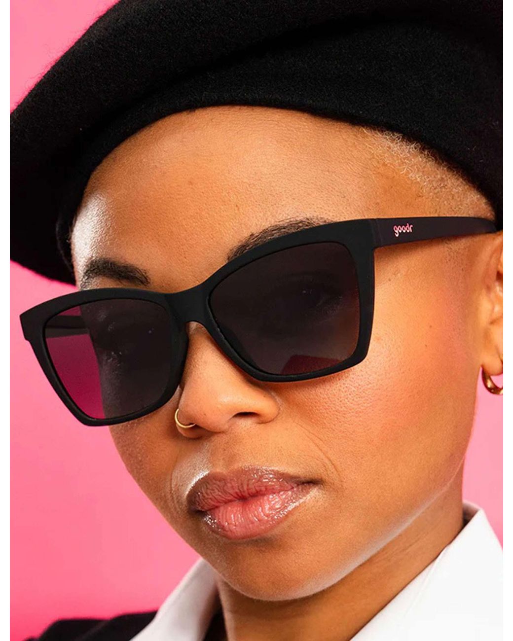 Goodr Black Sunglasses Women's New Wave Renegade