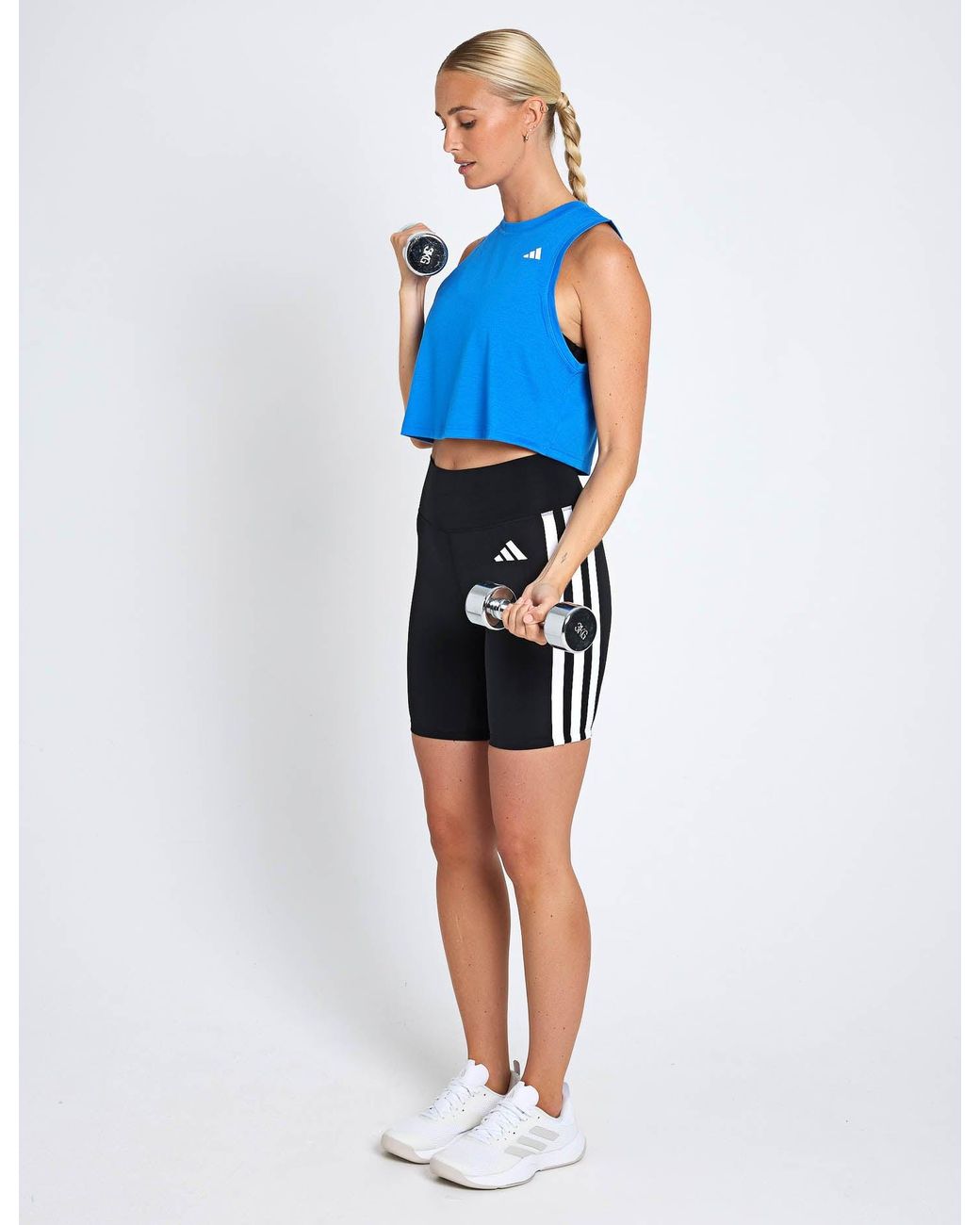 Adidas Black Women's Optime Essentials 3-stripes Short leggings