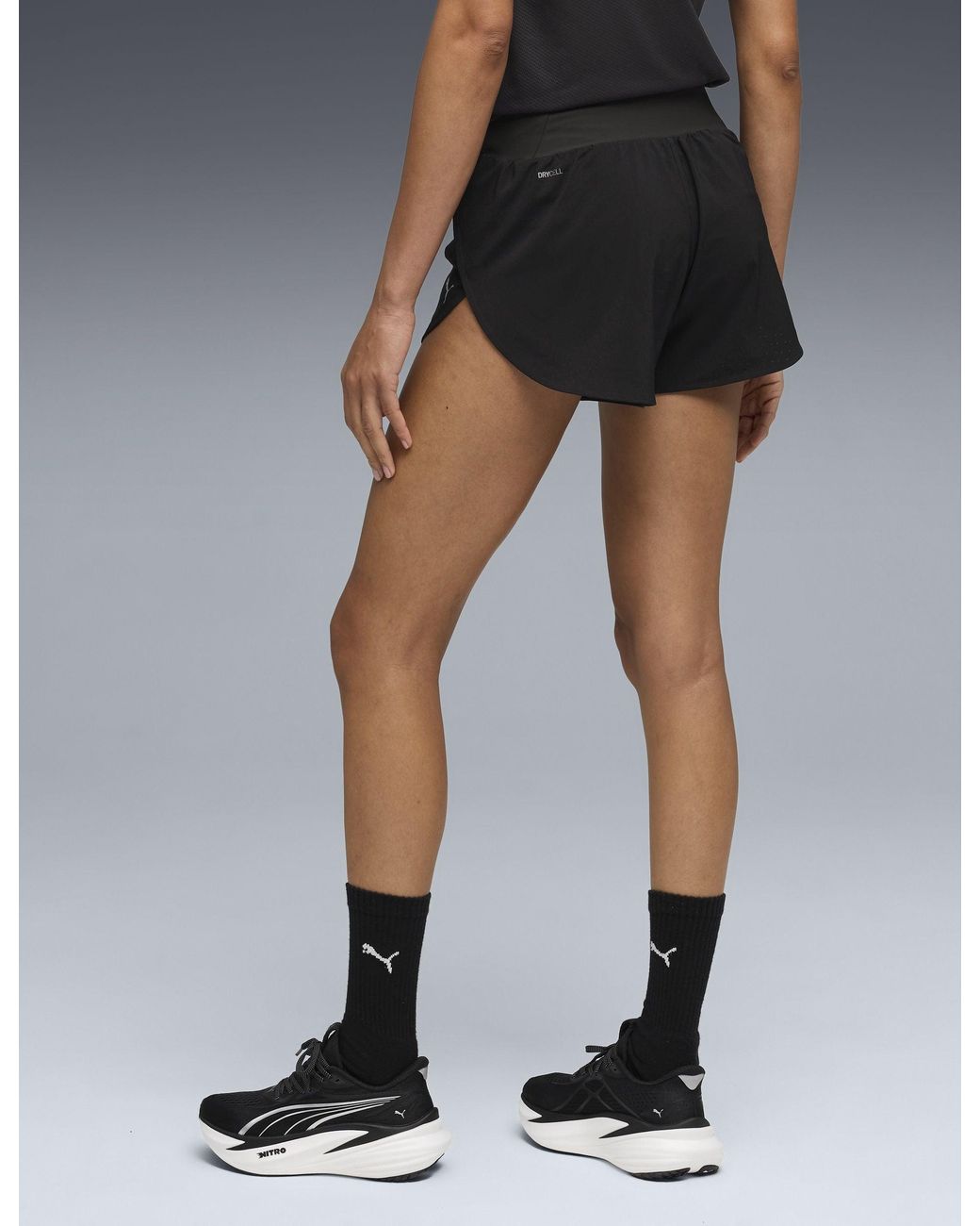 PUMA Black Women's Dreamrun Drycell Running 3" Shorts