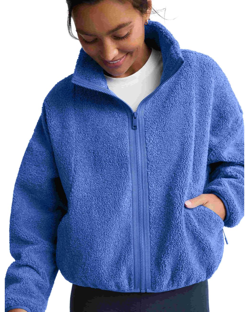 Beyond Yoga Blue Women's Unity Zip Jacket